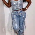 Make Him Worry Denim Corset